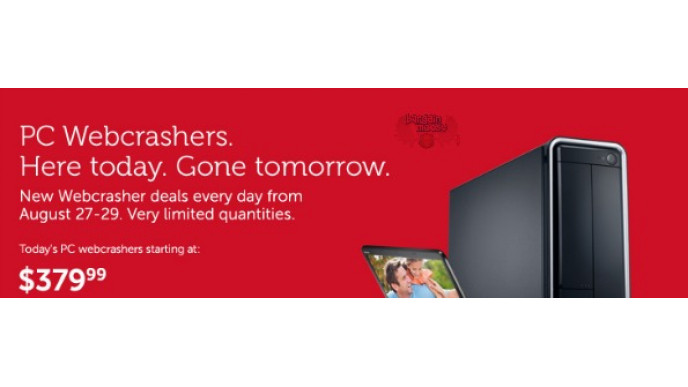 Dell Canada: PC Webcrasher Deals Everyday From Now Until August 29th