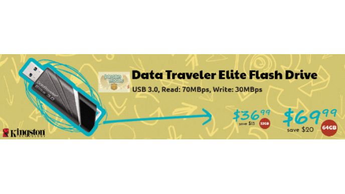 CanadaComputers.com: Kingston Elite USB 3.0 Flash Drives up to 22% Off