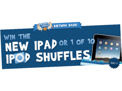 Day 7 Of the Bargainmoose Birthday Bash: Win iPod Shuffles and ipad Contest Entries!