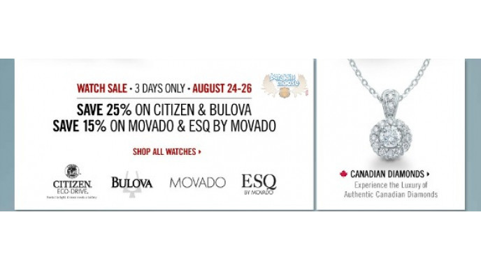 Peoples Jewellers Canada Watch Sale – Up To 25% On All Watches