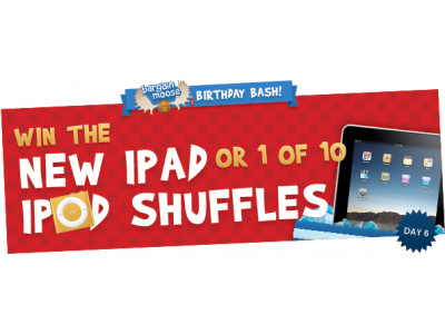 Day 6 Bargainmoose Birthday Bash: Win iPod Shuffles or an iPad! 