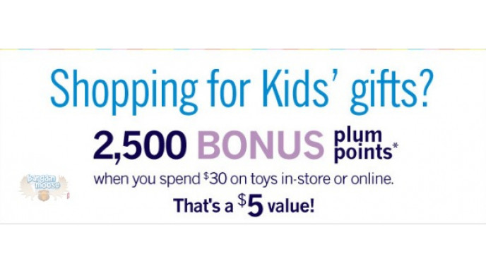Chapters Canada: Bonus 2500 Plum Points ($5) on $30 Toy Purchase
