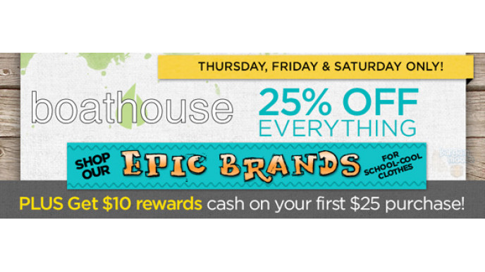 Shop.ca: 25% Off Everything @ The Boathouse Store