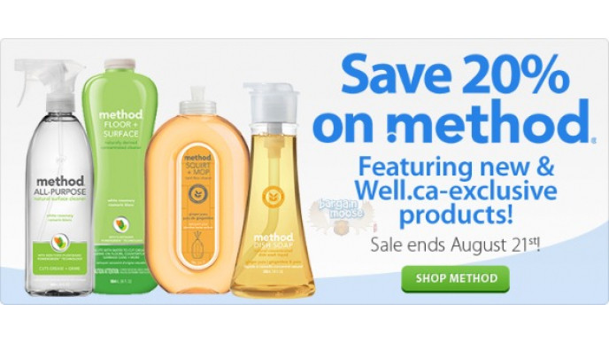Well.ca: 20% off Method Products