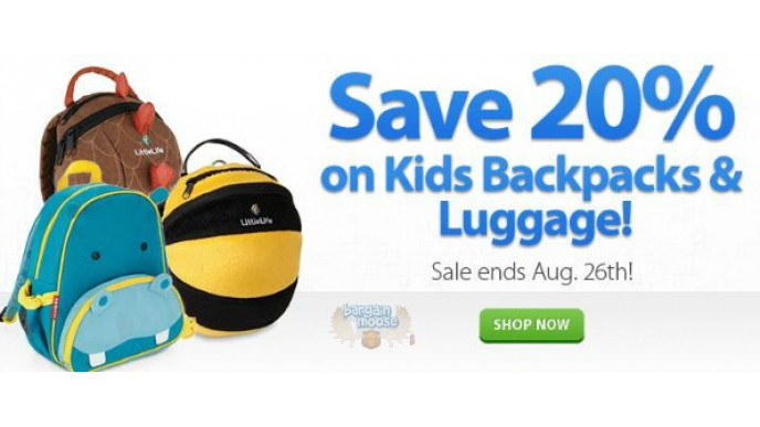 Well.ca: Save 20% on All Kids Backpacks & Luggage 