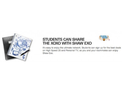Shaw Canada: Student Offer - $36/m For High Speed Internet + Personal TV