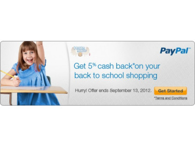 Paypal Canada: 5% Back