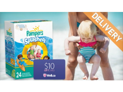 Wagjag: $12 for a Pack of Pampers Splashers Diapers & a $10 Well.ca GC (a $36.99 Value)