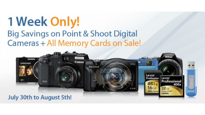 Henrys Canada: Point and Shoot Camera & Memory Sale & Free Shipping on Orders over $99.99 (Normally $349.99)