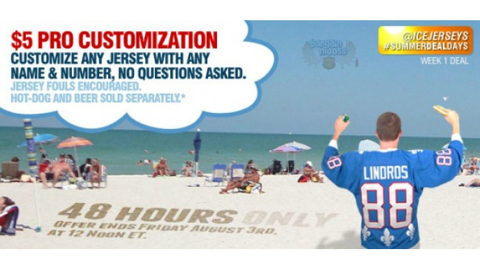 IceJerseys Canada: Customize Your New Jersey Was $54 - $84, Now $5!