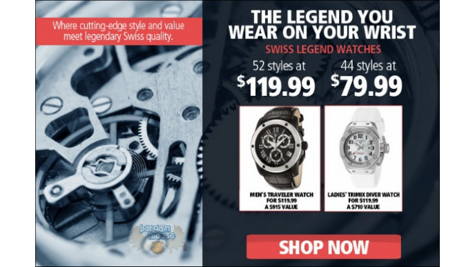 Beyond The Rack Canada: Save On Men's And Ladies Swiss Legend Watches Until July 26th 2012