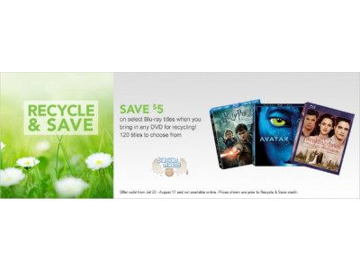 Best Buy Canada: Bring In Any DVD For Recycling And Save $5 On Select Blu-Ray Purchase