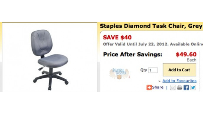 Staples Canada: $40 Off Staples Task Chair - Now $49.60