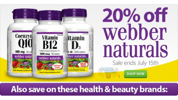 Well.ca: 20% Off Webber Naturals and More