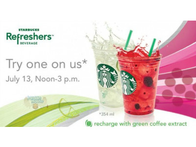 Starbucks: Free Tall Refreshers Beverage July 13th