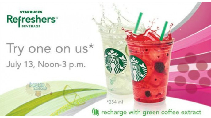 Starbucks: Free Tall Refreshers Beverage July 13th