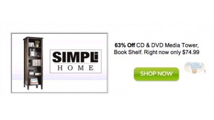 Shop.ca: 64% Off Simpli Home Pine 5' Book Shelf - Now $74.99
