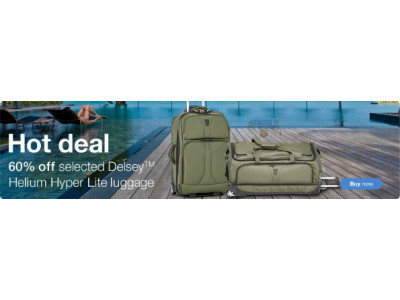 Sears Canada: 60% Off Delsey Helium Hyper Lite Luggage