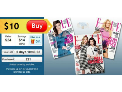 Dealfind: $10 for a 2 Year Elle Magazine Subscription (Save 58%)