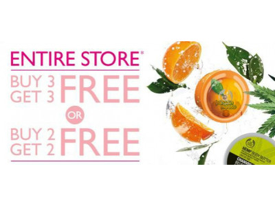 The Body Shop Canada: B3G3 Free or B2G2 Free