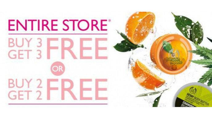 The Body Shop Canada: B3G3 Free or B2G2 Free