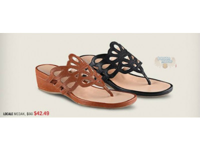 Locale Canada:Leather Wedge Sandal $42.49 (was $90)
