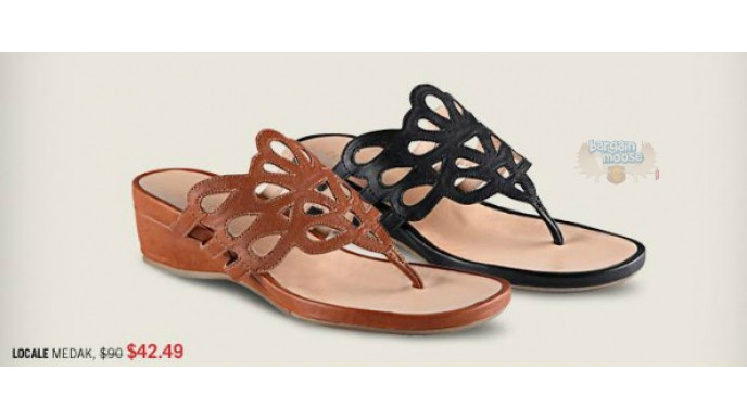 Locale Canada:Leather Wedge Sandal $42.49 (was $90)