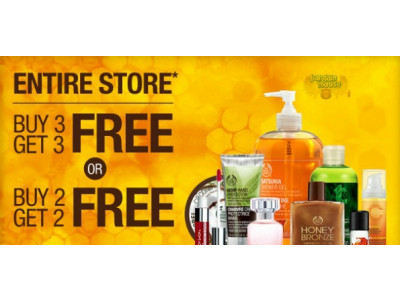The Body Shop Canada: B3G3 Free or B2G2 Free 