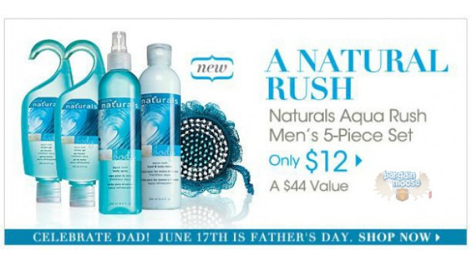 Avon Canada: Men's 5 Piece Aqua Rush Set $12 (Save $32)
