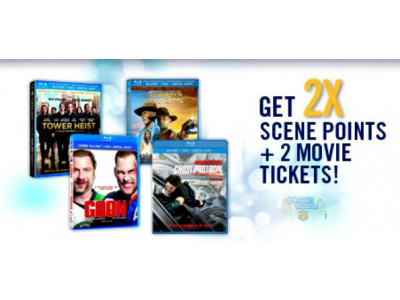 Cineplex Store Canada: 2x Scene Points & 2 Free Movies with $50 Purchase