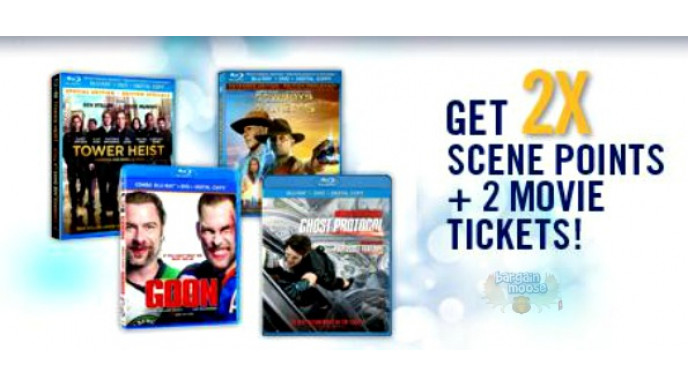 Cineplex Store Canada: 2x Scene Points & 2 Free Movies with $50 Purchase