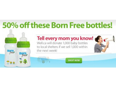 Well.ca: Born Free Bottles 50% Off