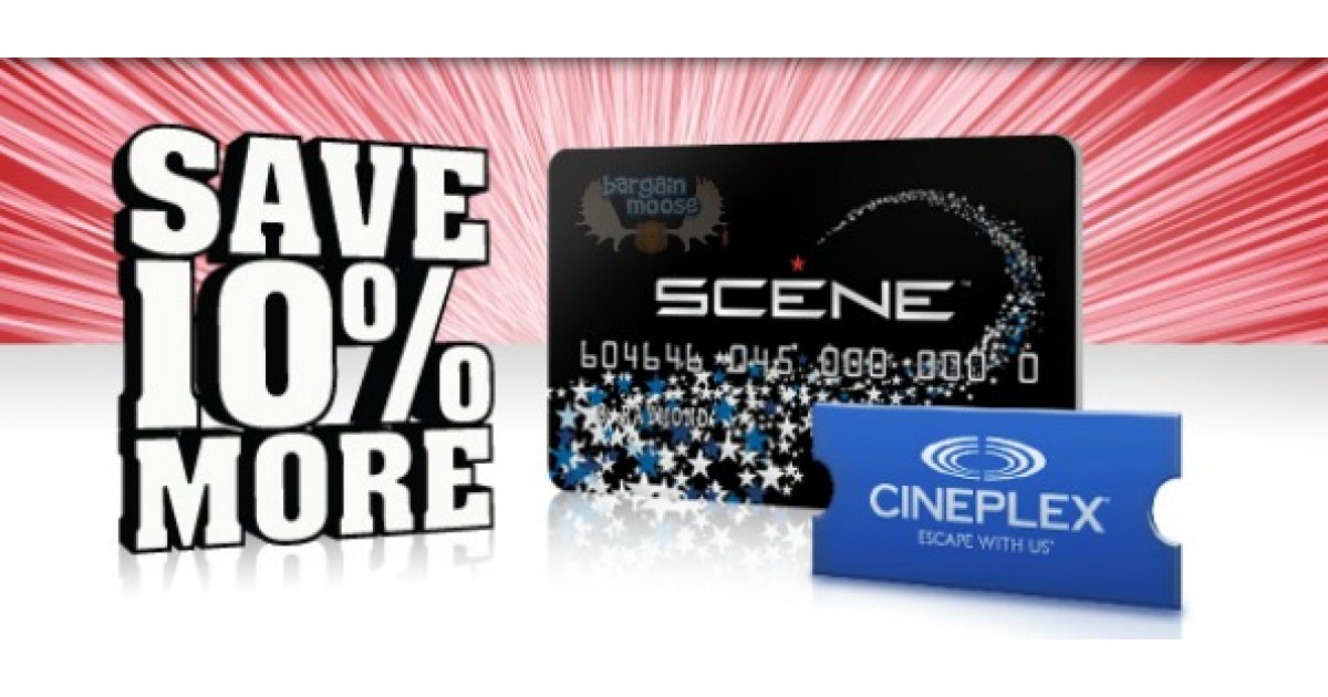 Cineplex: Save Additional 10% with Scene Cards Every Tuesday