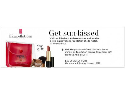 The Bay Canada: Free 4 Piece Elizabeth Arden Gift with Foundation or Bronzer Purchase