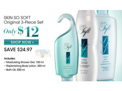 Avon Canada: Skin So Soft Original 3-Piece Ultra Soft Collection Was $37 Now $12