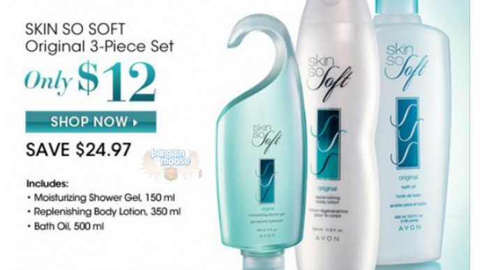 Avon Canada: Skin So Soft Original 3-Piece Ultra Soft Collection Was $37 Now $12