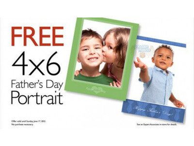 Canadian Freebie: Free 4x6 Father's Day Portrait from Black's Canada