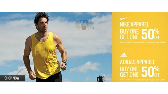 Sport Chek Canada: Nike & Adidas Apparel B1G1 50% off