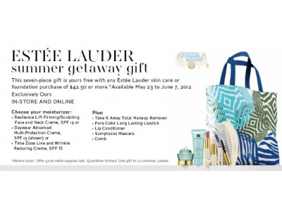 The Bay Canada: Free Estee Lauder Gift With $42.50 Purchase