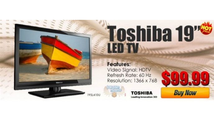 Pricematters Canada: Toshiba 19" LED TV $99 (Reg. $189.99)