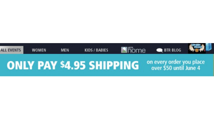 Beyond The Rack: $4.95 Shipping on $50 or More