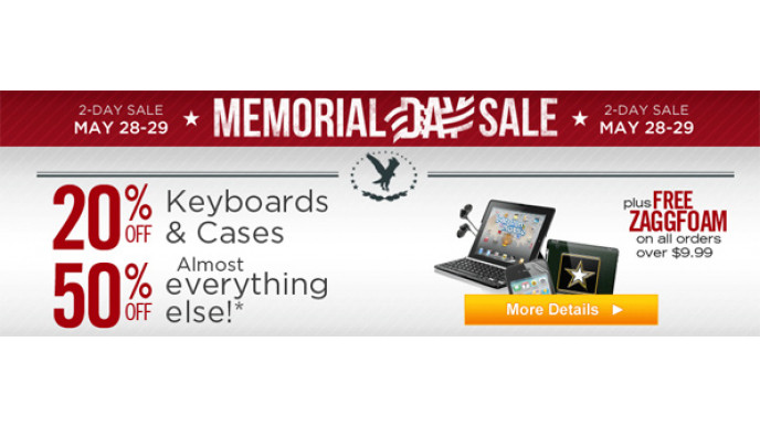 Memorial Day Sale @ Zagg.com: 20% to 50% Off Site-Wide (US)