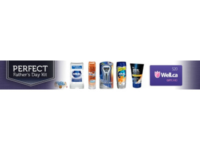 Teambuy: $29 for a Gillette Father's Day Kit Including Shipping & Tax PLUS $20 Gift Card for Well.ca ($60 Value)