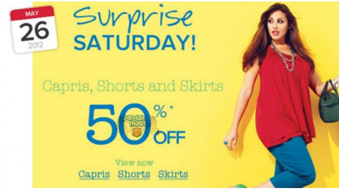 Penningtons Canada: Shorts, Skirts & Capris 50% off (May 26 only)