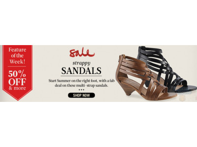 Locale Canada: 50% off Strappy Sandals