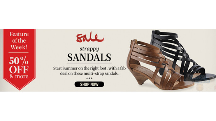 Locale Canada: 50% off Strappy Sandals