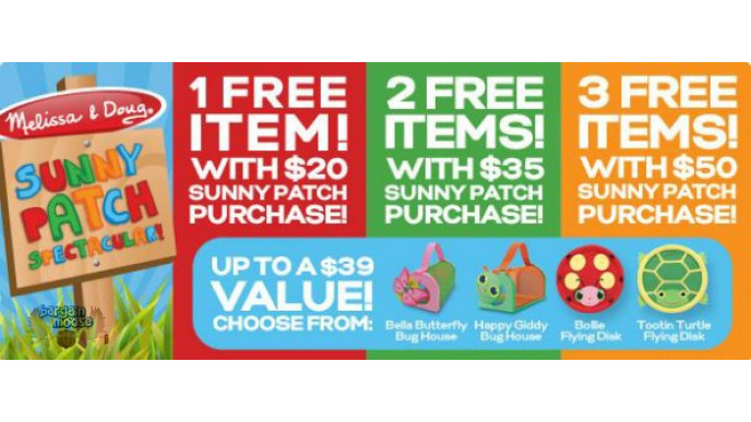 Mastermind Toys: Up to 3 free Gifts with Purchase of Sunny Patch Toys