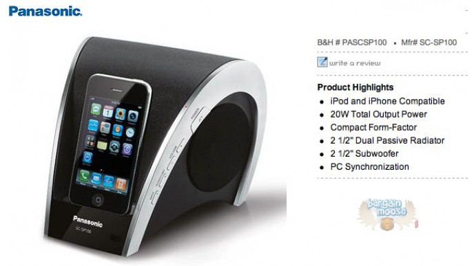 The Source Canada: Panasonic iPod Audio System $69.96 (Was $149.99)