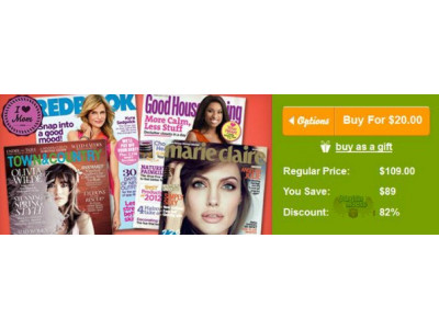 WagJag Canada:Up to 82% off Magazine Subscriptions (4 options)