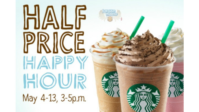 Starbucks Canada: Half Price Frappucinos